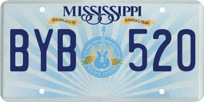 MS license plate BYB520