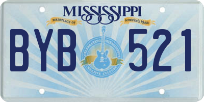 MS license plate BYB521