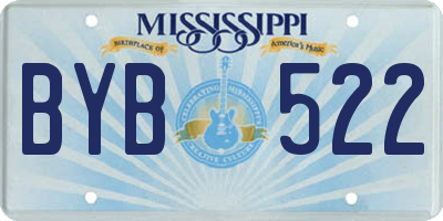 MS license plate BYB522