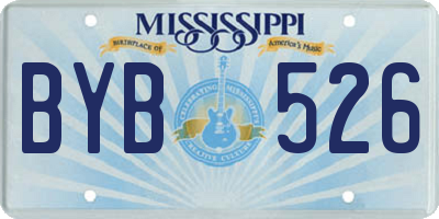 MS license plate BYB526
