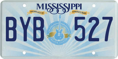 MS license plate BYB527