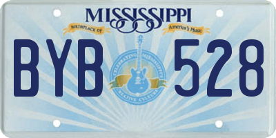 MS license plate BYB528