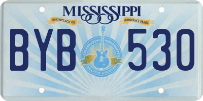 MS license plate BYB530