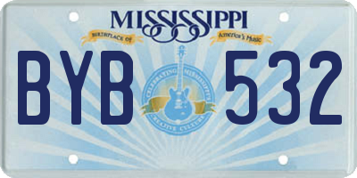 MS license plate BYB532