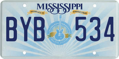 MS license plate BYB534