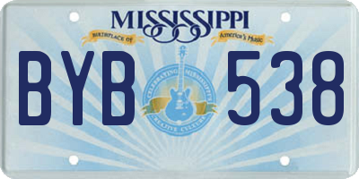 MS license plate BYB538