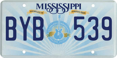 MS license plate BYB539