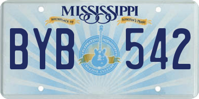 MS license plate BYB542
