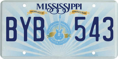 MS license plate BYB543