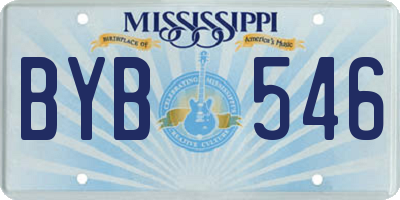 MS license plate BYB546