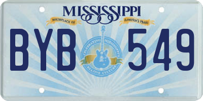 MS license plate BYB549
