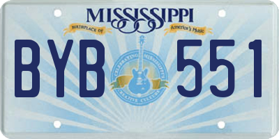 MS license plate BYB551