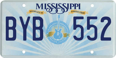 MS license plate BYB552