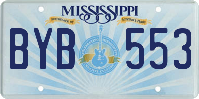 MS license plate BYB553