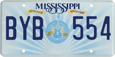 MS license plate BYB554