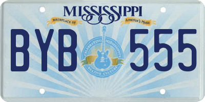 MS license plate BYB555