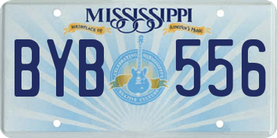MS license plate BYB556