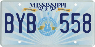 MS license plate BYB558