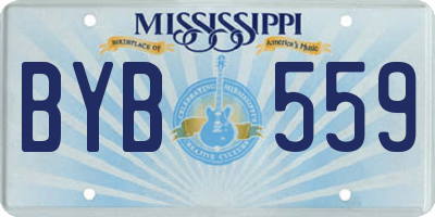 MS license plate BYB559