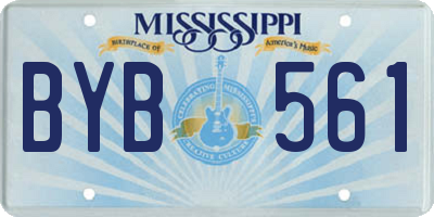 MS license plate BYB561