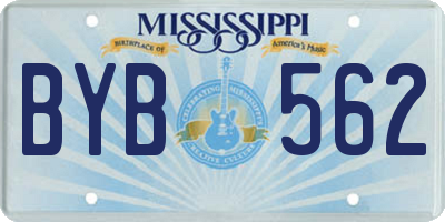 MS license plate BYB562
