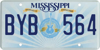 MS license plate BYB564