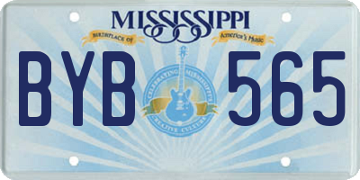 MS license plate BYB565