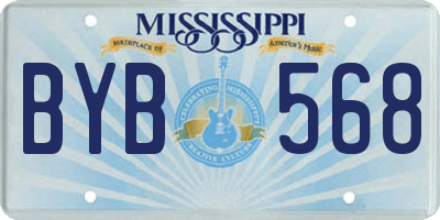 MS license plate BYB568