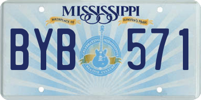 MS license plate BYB571