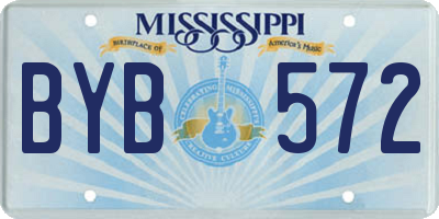MS license plate BYB572
