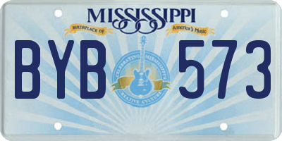 MS license plate BYB573