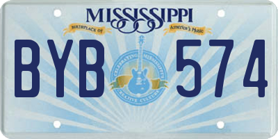MS license plate BYB574