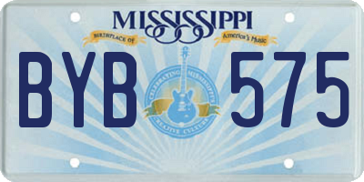 MS license plate BYB575