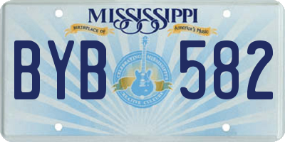 MS license plate BYB582