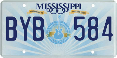 MS license plate BYB584