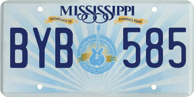 MS license plate BYB585