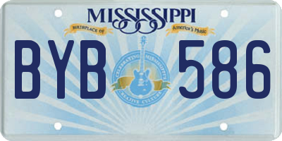 MS license plate BYB586