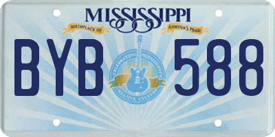 MS license plate BYB588
