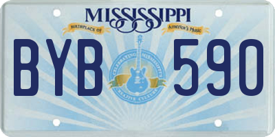 MS license plate BYB590