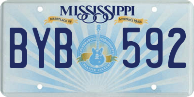 MS license plate BYB592
