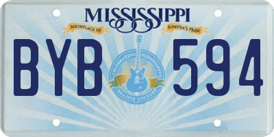 MS license plate BYB594
