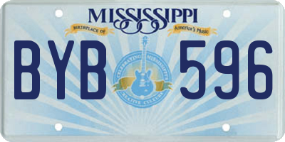 MS license plate BYB596