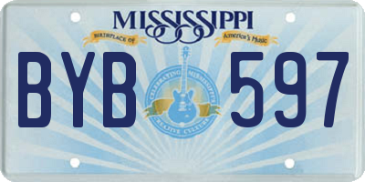 MS license plate BYB597