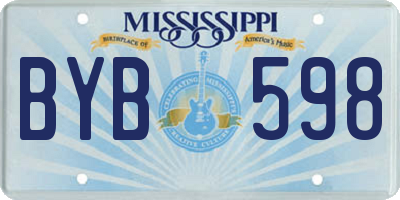 MS license plate BYB598