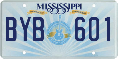 MS license plate BYB601