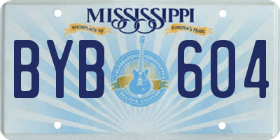 MS license plate BYB604