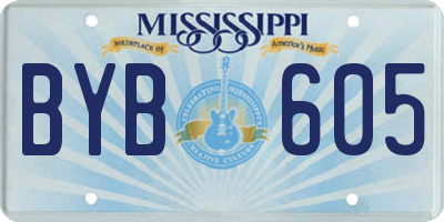 MS license plate BYB605