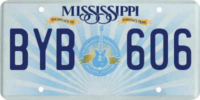 MS license plate BYB606
