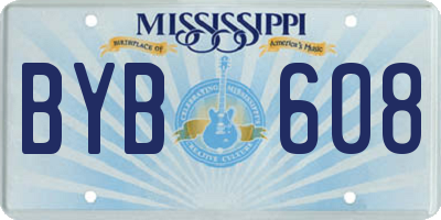 MS license plate BYB608