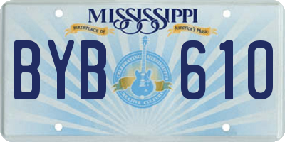 MS license plate BYB610